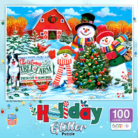 12246.01 - On the Tree Farm Glitter 100pc Puzzle