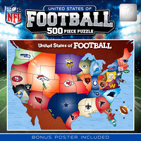 NFL1002.01 - NFL Football Map 500pc Puzzle