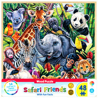 11554 - Safari Friends 48 PC Wood Puzzle
