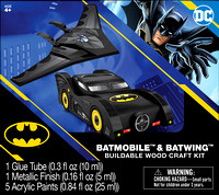 21872 - Batmobile & Batwing Buildable 2-Pack Wood Kit