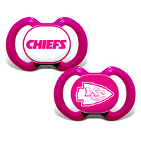 KCC2001 - Chiefs Pacifier 2-Pack Pink