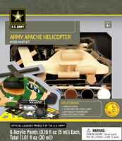 21525 - Army Apache Helicopter Wood Paint Kit