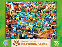 11942 - USA Map of the National Parks 100 PC Puzzle