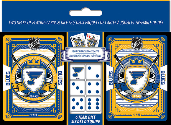 SLB3230 - Blues 2-Pack Playing Cards w/Dice Set