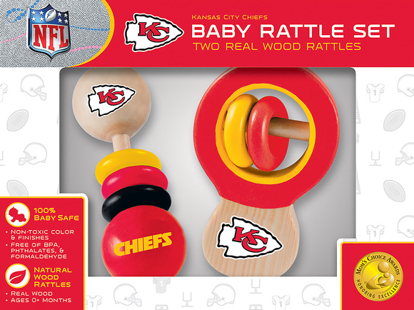 KCC2070 - Chiefs Wood Rattle Set